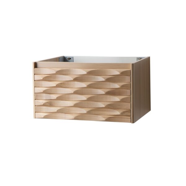 Magnolia wastafelonderkast 1 lade greeploos soft close 79x40x52 cm licht eiken