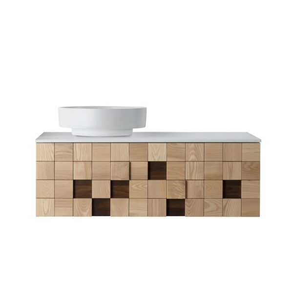 Mimoza wastafelonderkast 1 lade greeploos soft close 119x40x52 cm licht eiken 1