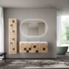 MIMOZA WASTAFELONDERKAST 1 LADE GREEPLOOS SOFT CLOSE 119X40X52 CM LICHT EIKEN