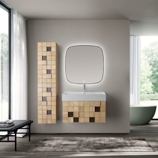MIMOZA WASTAFELONDERKAST 1 LADE GREEPLOOS SOFT CLOSE 79X40X52 CM LICHT EIKEN