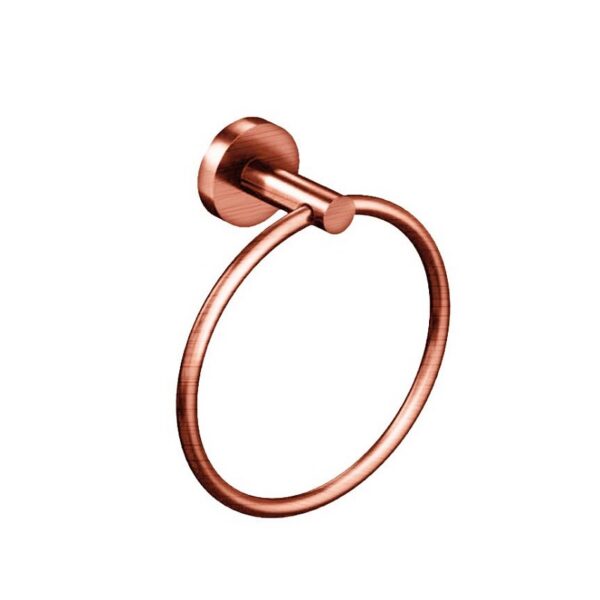 Handdoekring 16 cm geborsteld koper