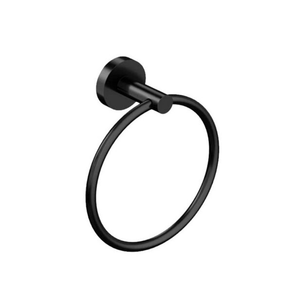 Handdoekring 16 cm mat zwart