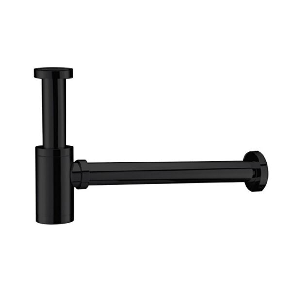 Sifon voor wastafel en fontein mat zwart (pvd)