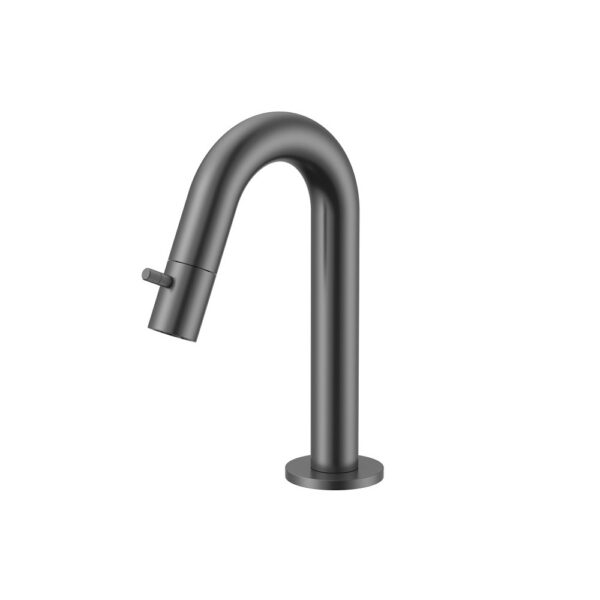 Stria koudwaterkraan gebogen uitloop zonder afvoerplug gunmetal (pvd)