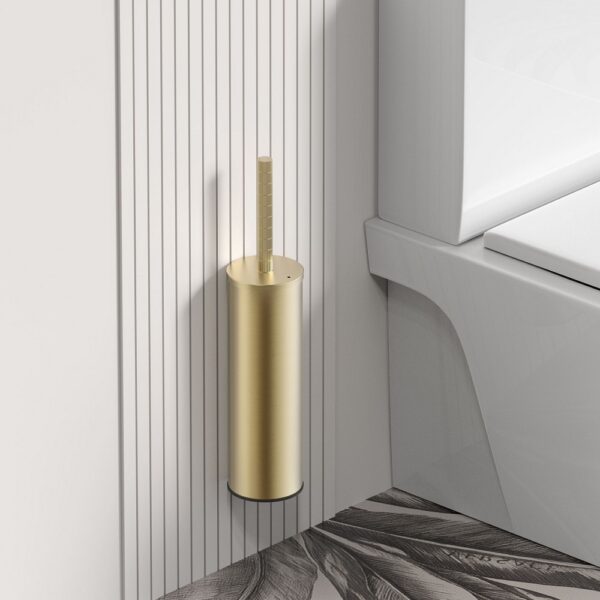 STRIA Toiletborstel met Houder Geborsteld Goud