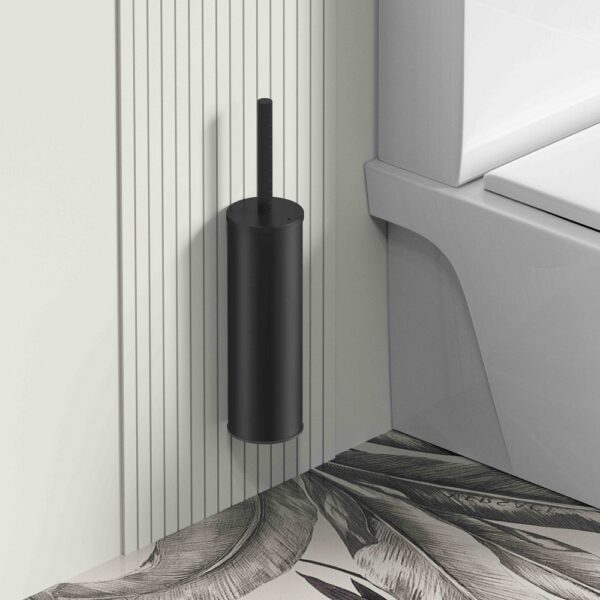 STRIA Toiletborstel met Houder Mat Zwart