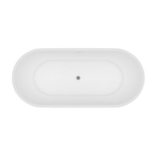 Vrijstaand bad solid surface 170x80x58,5 cm mat wit 1