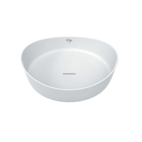 Creavit ruby rb140 waskom opbouw keramiek zonder overloop zonder kraangat 40x10x40 cm glanzend wit