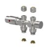 Design Thermostatische Radiatorkraan Middenaansluiting Universeel (Muur & Vloer) Geborsteld RVS