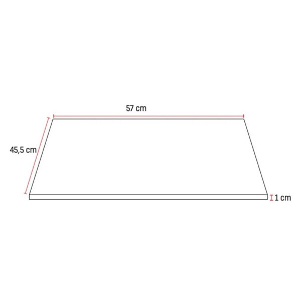Solid Surface Wastafelblad 57 cm Mat Wit Wastafeltablet voor Badkamermeubel