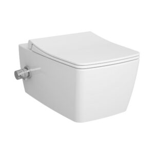 VitrA Metropole Rim-Ex Wandcloset met Geïntegreerde Thermostatische Bidetkraan - Randloos Hangend Toilet Wit