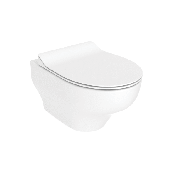 Creavit ness hangtoilet met bidet , tornado flush, randloos, glanzend wit