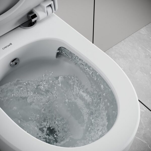Creavit ness hangtoilet met bidet , tornado flush, randloos, glanzend wit1