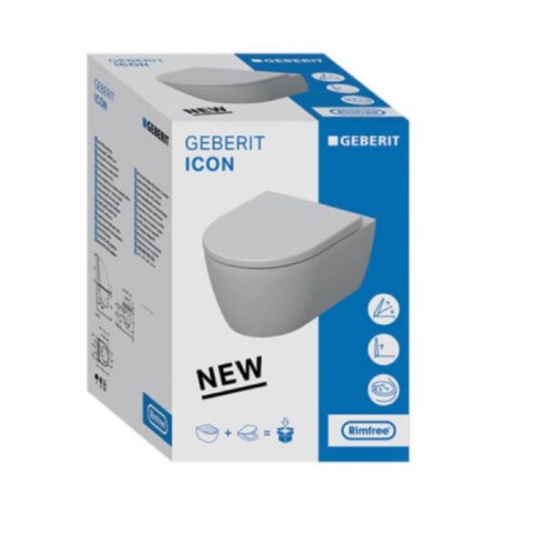 Geberit icon wandclosetpack rimfree inclusief softclose & quickrelease zitting
