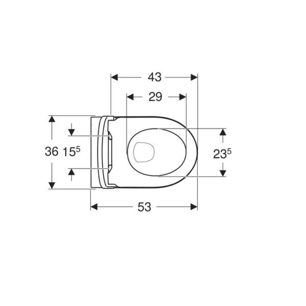 Geberit icon wandclosetpack rimfree inclusief softclose & quickrelease zitting t3