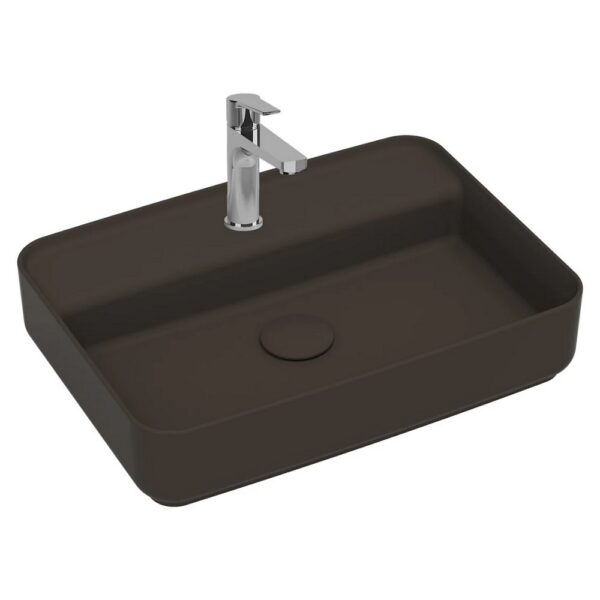 Isvea infinity rechthoekige wastafel 55 cm, taupe (met afvoerplug)