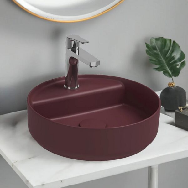 Isvea infinity wastafel rond, maroon rood