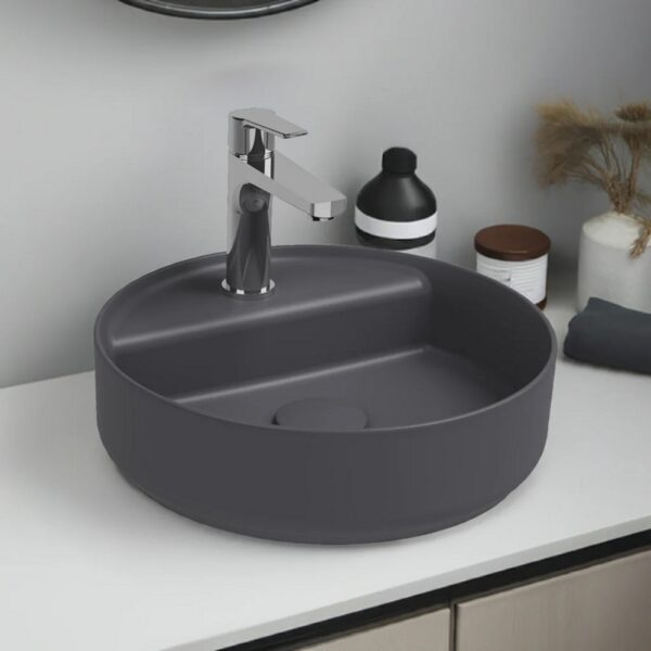 Isvea infinity wastafel rond1, antraciet