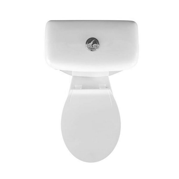 Pro complete duoblok staand toilet, p trap, dubbele spoeling, softclose zitting, glanzend wit 2