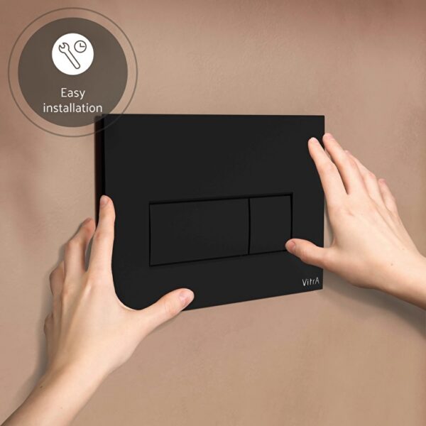 VitrA Root V Fix Bedieningspaneel Mat Zwart Dual Flush Bedieningsplaat voor V Fix Inbouwreservoir