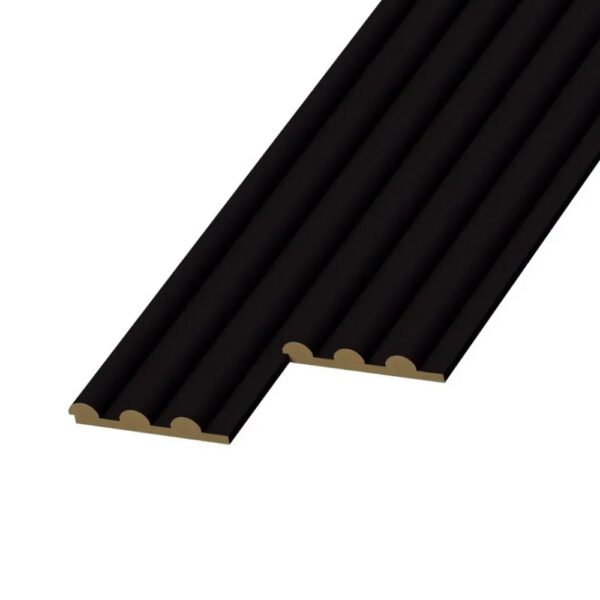 3D Decoratieve Wandpaneel MDF - WP09 - Y76 MAT ZWART ( 12,6 x 280 cm )