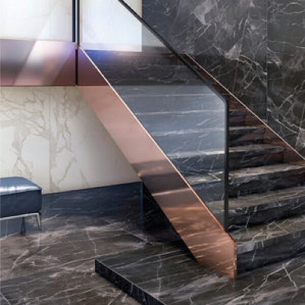 NG Kütahya Black Calacatta 60x120 cm Hoogglans Zwart Marmerlook Vloer en Wandtegel