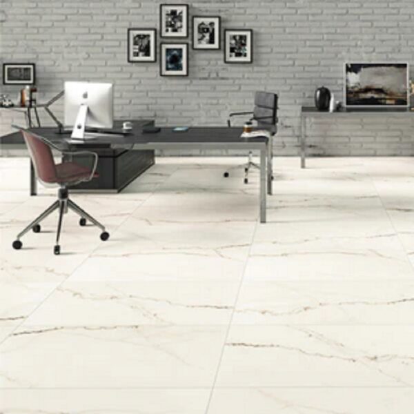 NG Kütahya Polar 60x120 cm Mat Wit Marmerlook Vloer en Wandtegel