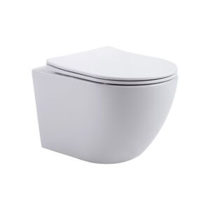 PRO Hangtoilet Tornado Flush Randloos Inclusief Soft Close Zitting Compact 49 cm Glanzend Wit