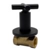 Aloni Cross Inbouw Stopkraan voor WC & Bidet - 1/2" x 1/2" - Mat Zwart