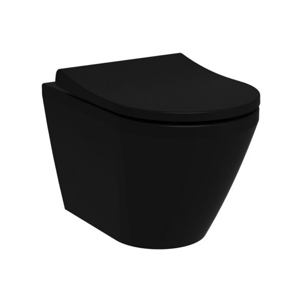 VitrA Integra Round Rim-Ex Wandcloset - Randloos Hangend Toilet - Mat Zwart