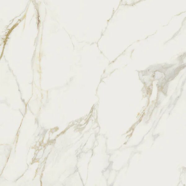 Valeria 120x120 cm Hoogglans Goud Marmerlook Keramische Vloer en Wandtegel