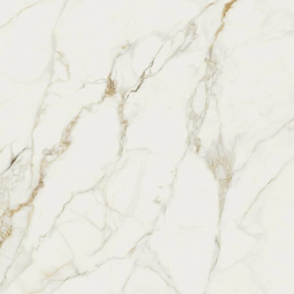 Valeria -120x120 cm - Hoogglans Goud Marmerlook - Keramische Vloer en Wandtegel