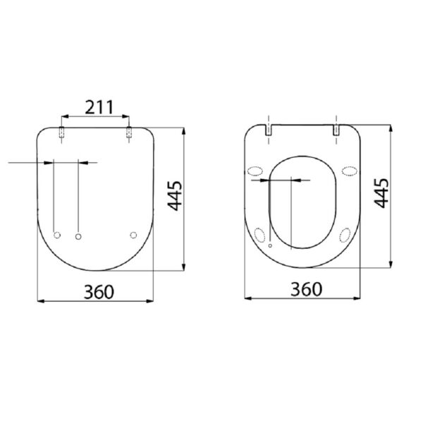 Creavit Nora WC zitting Slim Soft Close Toiletbril Quick Release Duroplast RVS Scharnieren Glanzend Wit
