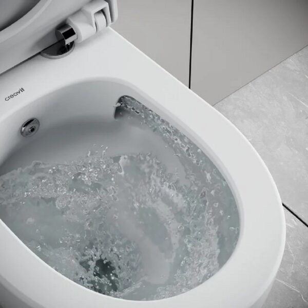 Creavit Nora Wandtoilet met Bidetfunctie Tornado Spoelsysteem Randloos Glanzend Wit