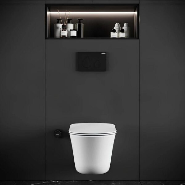 Creavit Nora Wandtoilet met Bidetfunctie Tornado Spoelsysteem Randloos Glanzend Wit