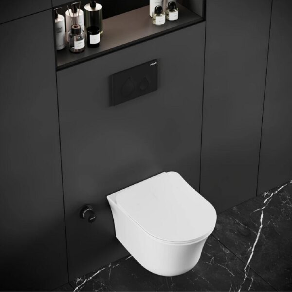 Creavit Nora Wandtoilet met Bidetfunctie Tornado Spoelsysteem Randloos Glanzend Wit