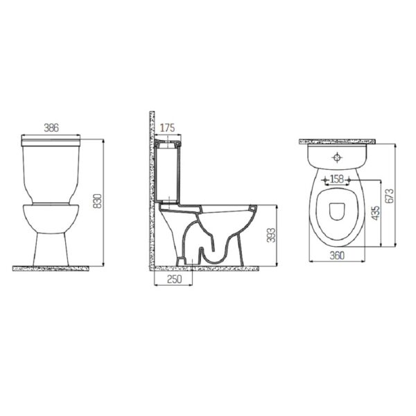 Creavit Sedef Staand Toilet Onderpot S Trap