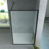 Inloopdouchewand met Mat Zwart Profiel 8 mm Veiligheidsglas