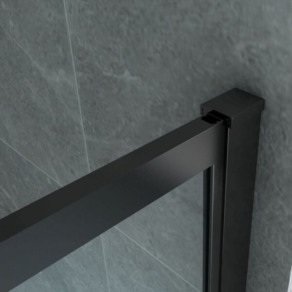 Inloopdouchewand met Mat Zwart Profiel 8 mm Veiligheidsglas