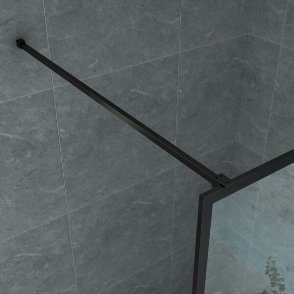 Inloopdouchewand met Mat Zwart Profiel 8 mm Veiligheidsglas
