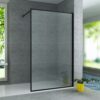 Inloopdouchewand met Mat Zwart Profiel 80x200 cm 8 mm Helder Veiligheidsglas Antikalk Coating