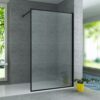 Inloopdouchewand met Mat Zwart Profiel 90x200 cm 8 mm Helder Veiligheidsglas Antikalk Coating