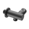 Uniforma Muuraansluitbocht met Wateraansluiting en Handdouchehouder - Gunmetal PVD