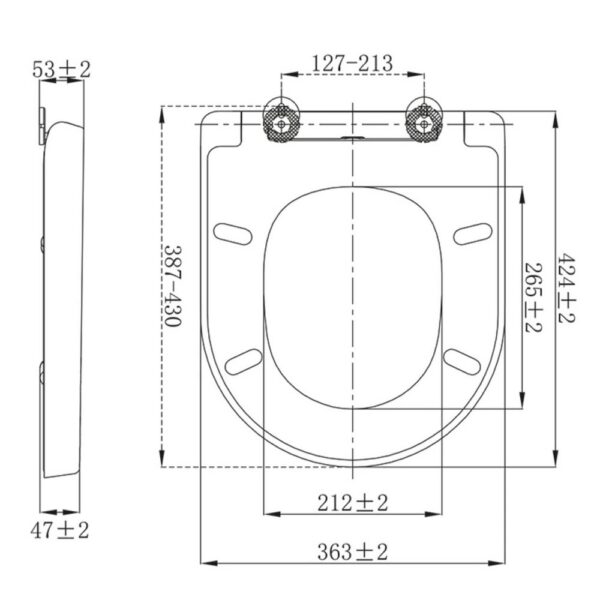 Premium WC Bril Softclose Toiletzitting met Quick Release Duroplast RVS Scharnieren Glanzend Wit T