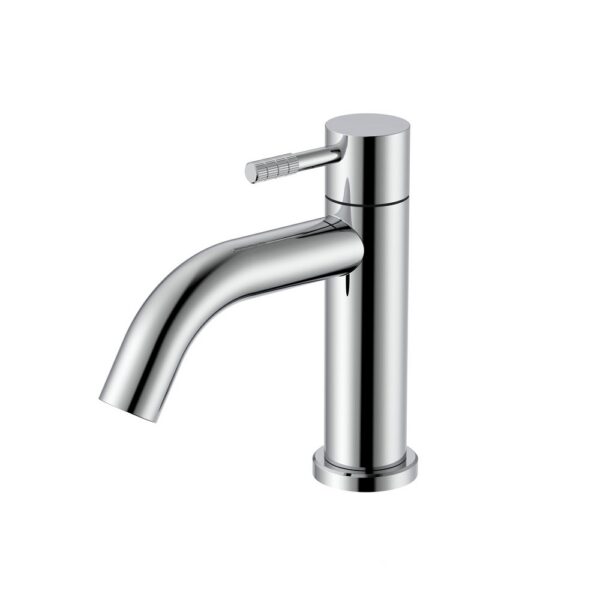 STRIA Koudwaterkraan Luxe Hendel met Verfijnde Ribbelstructuur Chroom