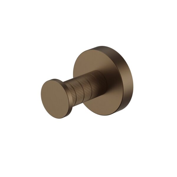 STRIA RVS Wandhaak Met Ribbelstructuur Bruin Brons (PVD)