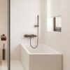 STRIA Thermostatische Badmengkraan Opbouw met Ribbelknoppen Bruin Brons (PVD)