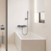 STRIA Thermostatische Badmengkraan Opbouw met Ribbelknoppen Gunmetal (PVD)