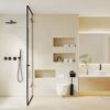 Stria Complete Inbouw Regendoucheset Thermostatisch 2 Weg Mat Zwart
