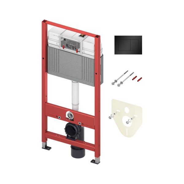 TECE base ECO WC Inbouwframe met Base Reservoir Inclusief TECEnow Bedieningsplaat Mat Zwart